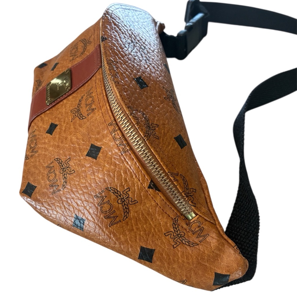 MCM Cognac Visetos Belt Bag - Picture 4 of 7